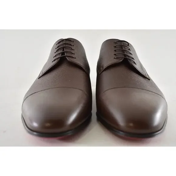 Christian Louboutin Surcity Flat Brown Leather Dress Oxford  display picture 1